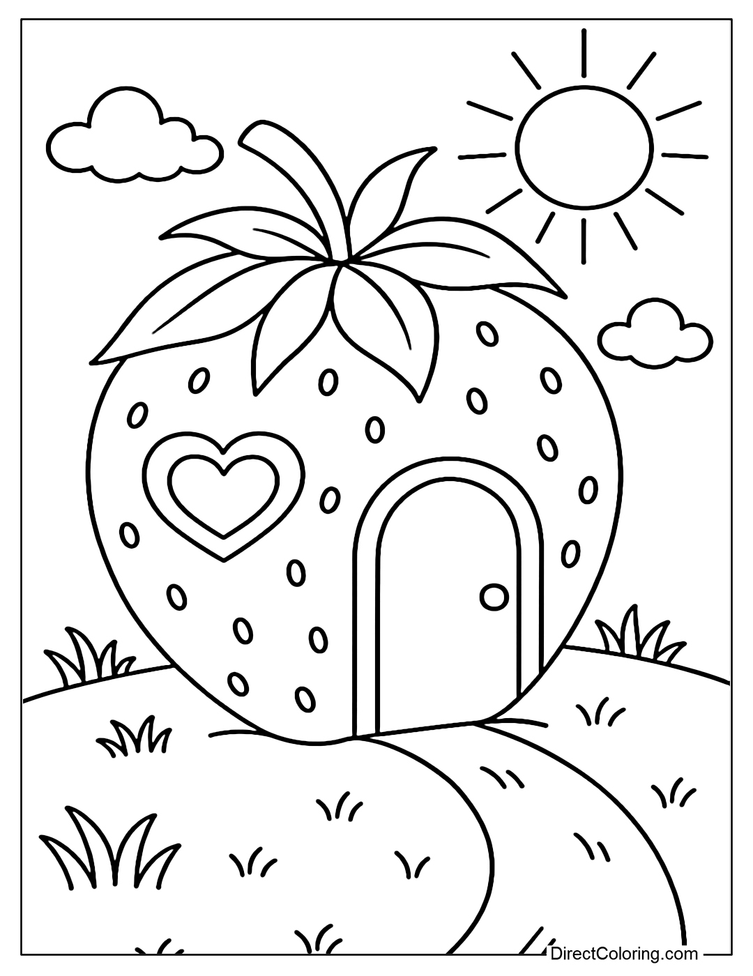 coloring pages a house