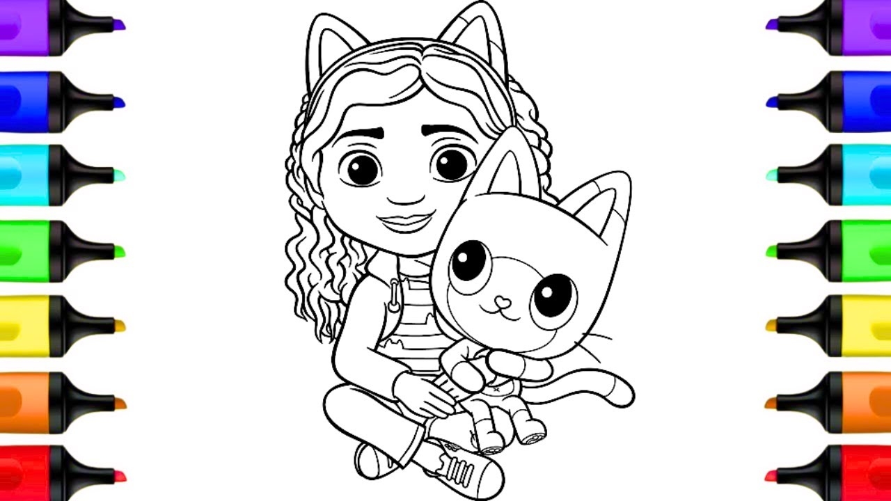 gabbys dollhouse coloring page
