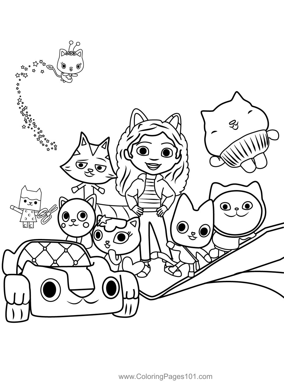 Gabby s Dollhouse Coloring Page For Kids Free Gabby s Dollhouse Printable Coloring Pages Online For Kids ColoringPages101 Coloring Pages For Kids