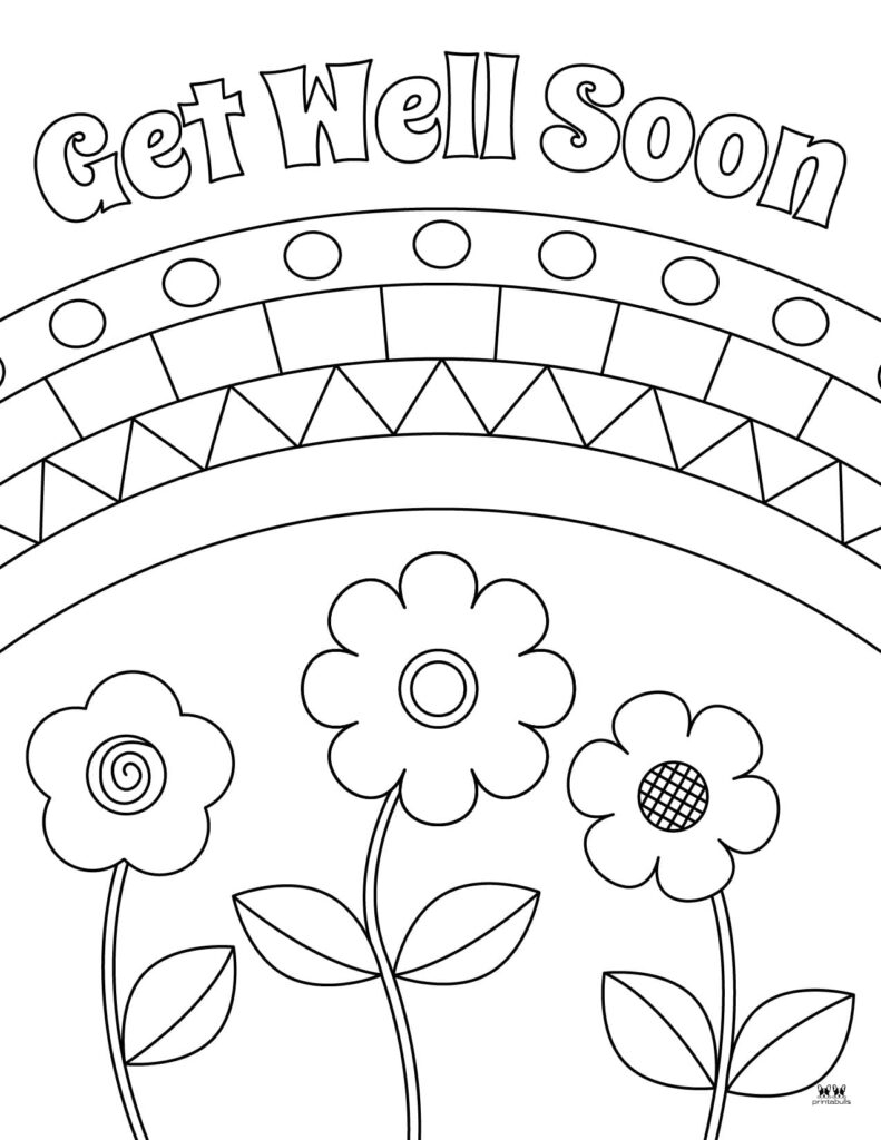 get well soon coloring pages