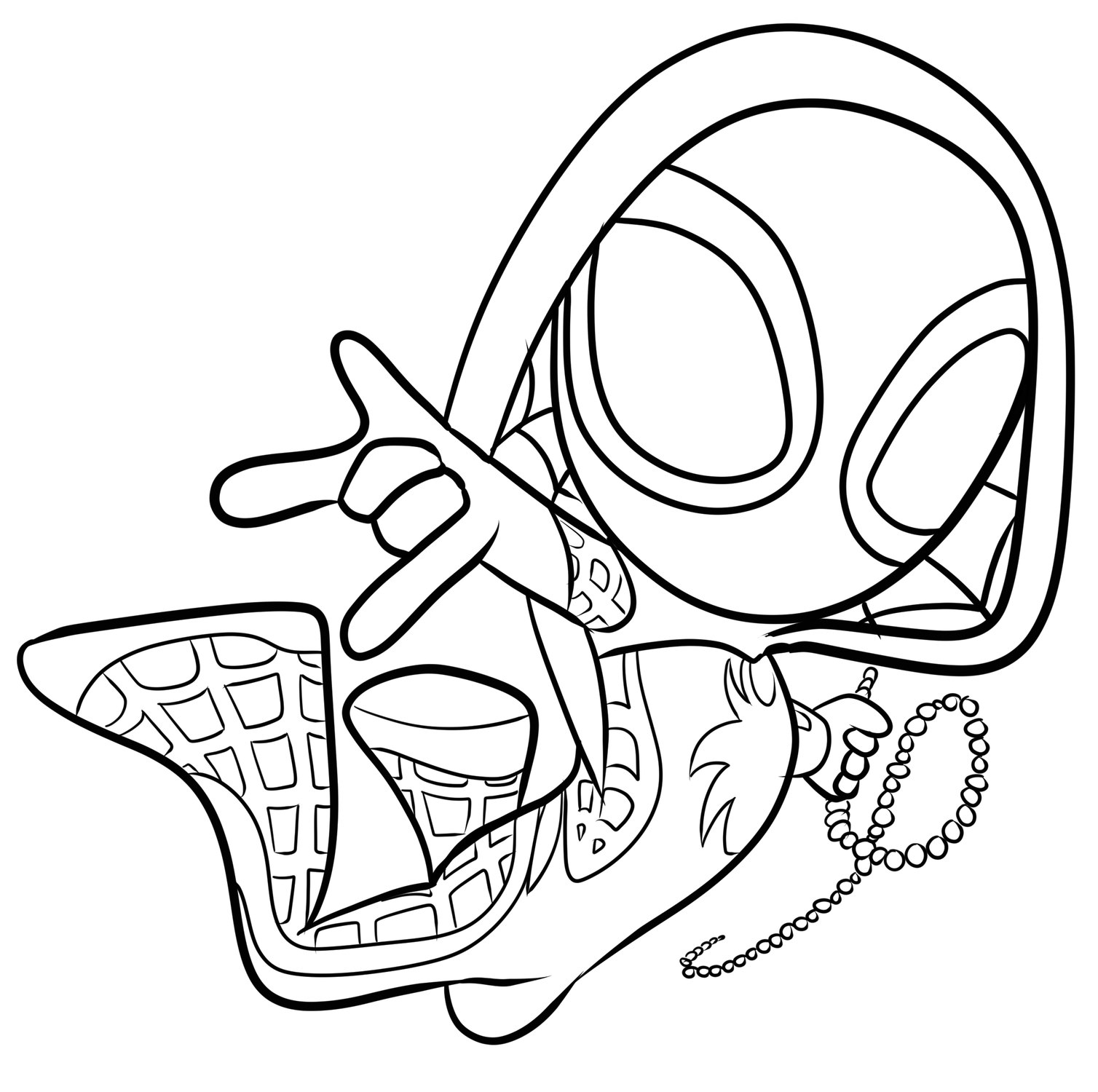 ghost spider coloring page