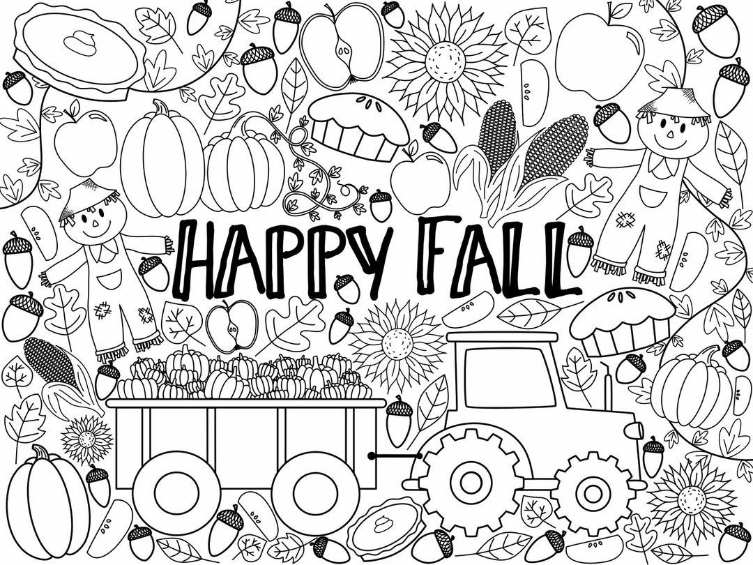 free fall coloring page