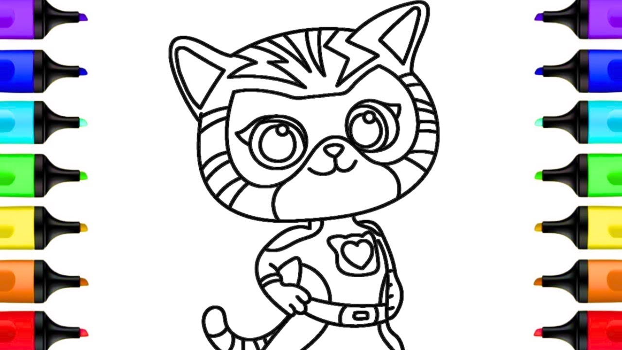 super kitty coloring pages super kitty coloring pages