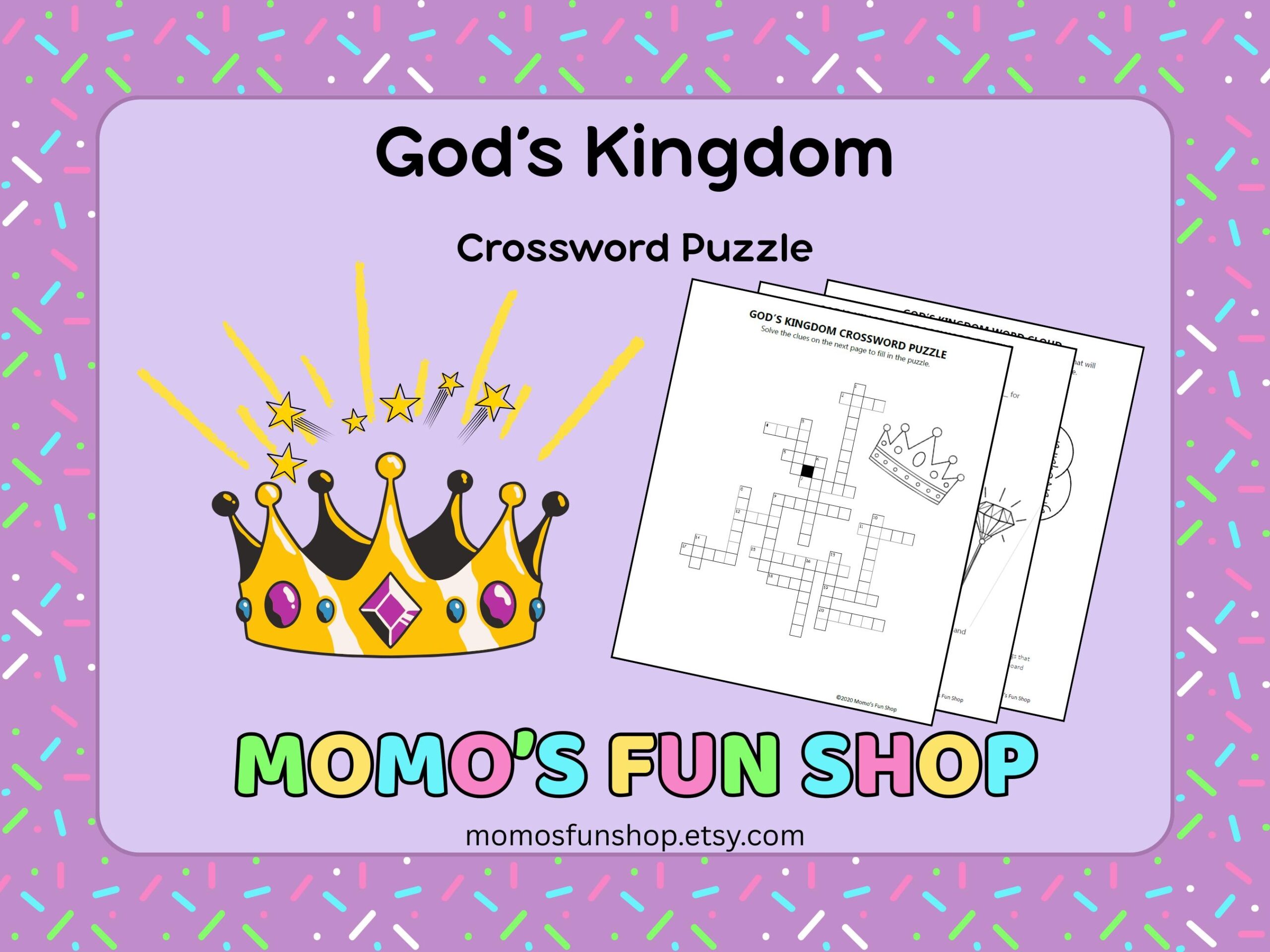 God s Kingdom Crossword Puzzle Activity Sheets JW Printables For Kids Family Worship Instant Download PDF Etsy