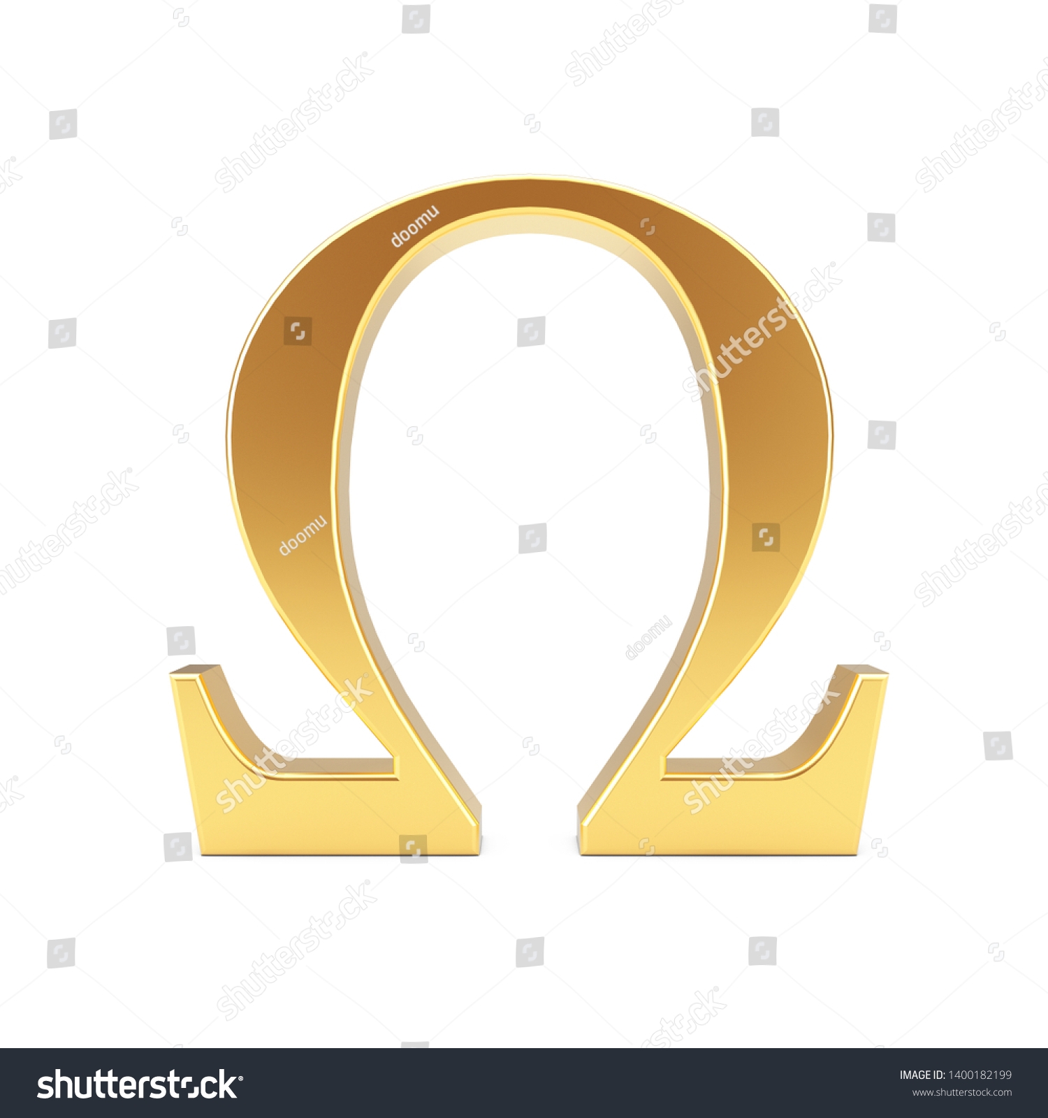 Golden Greek Omega Letter Symbol On Stock Illustration 1400182199 Shutterstock