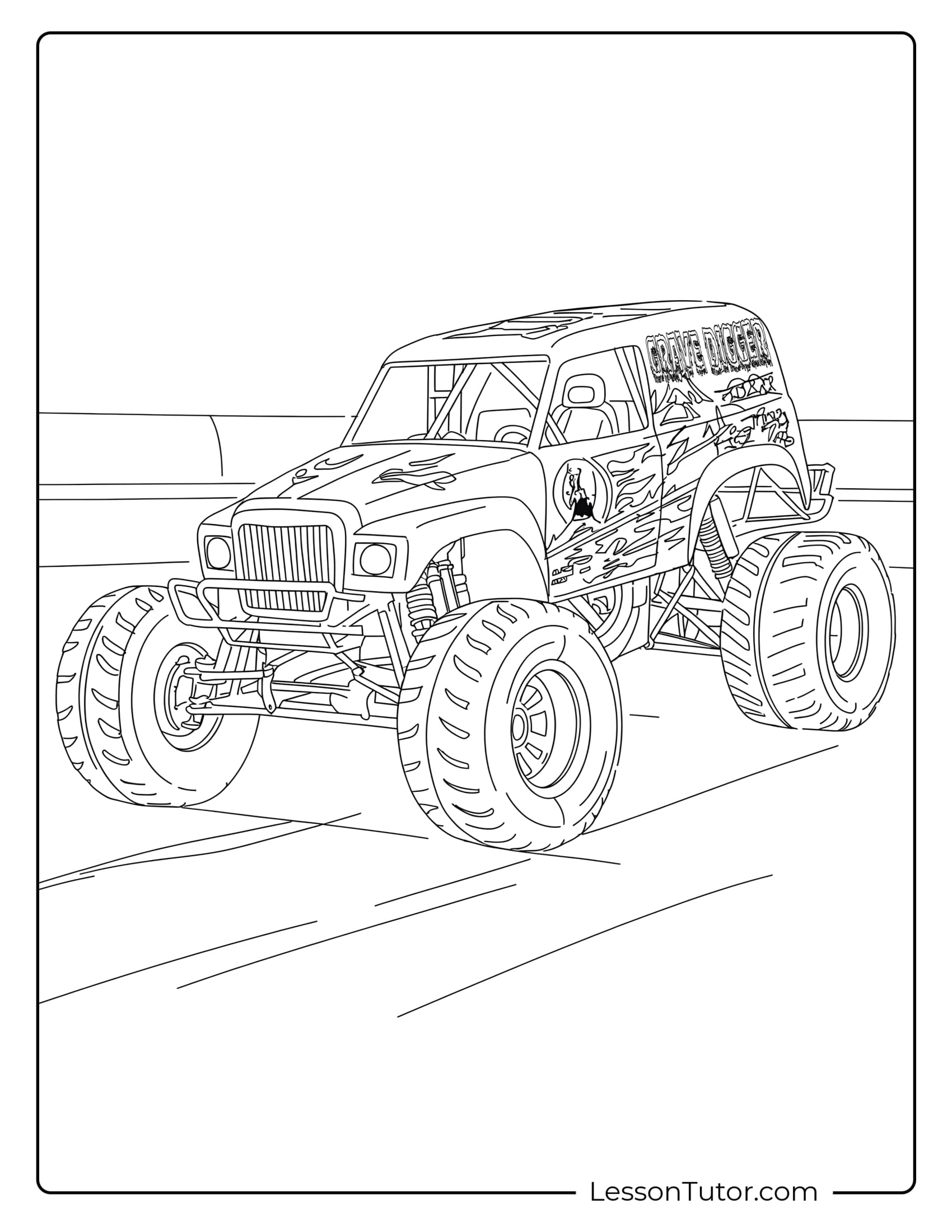 Grave Digger Coloring Pages Lesson Tutor Grave Digger Coloring Pages Lesson Tutor