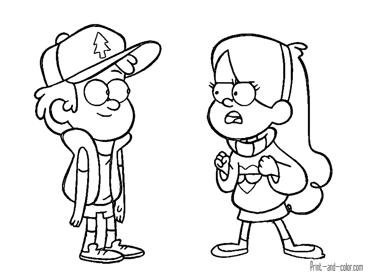coloring pages gravity falls