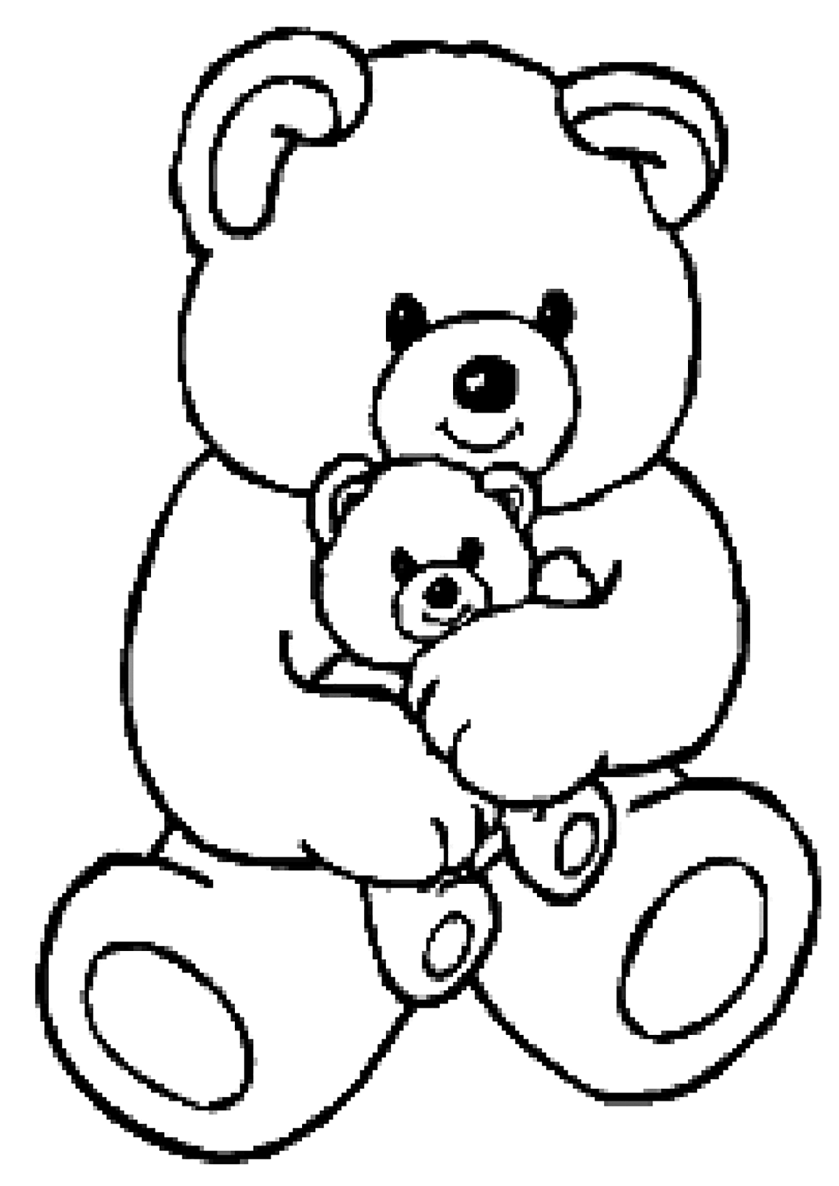 bear coloring book page