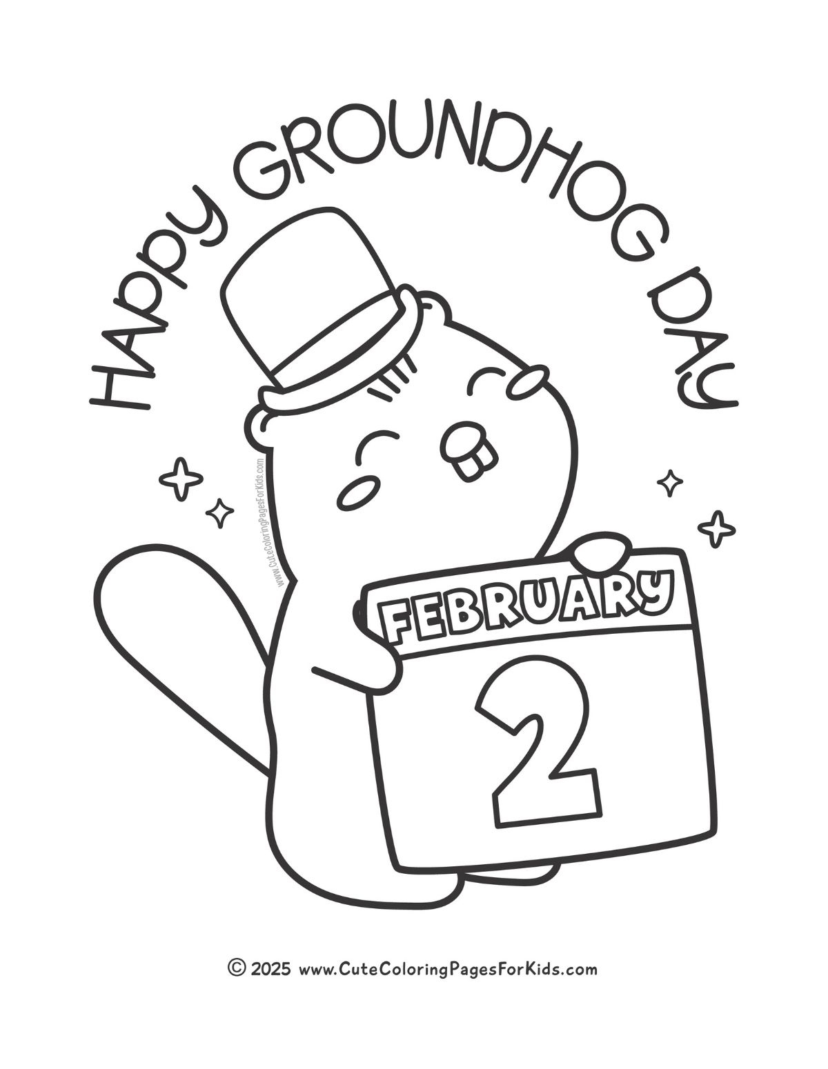 Groundhog Day Coloring Pages Free Printable PDFs Cute Coloring Pages For Kids Groundhog Day Coloring Pages Free Printable PDFs Cute Coloring Pages For Kids