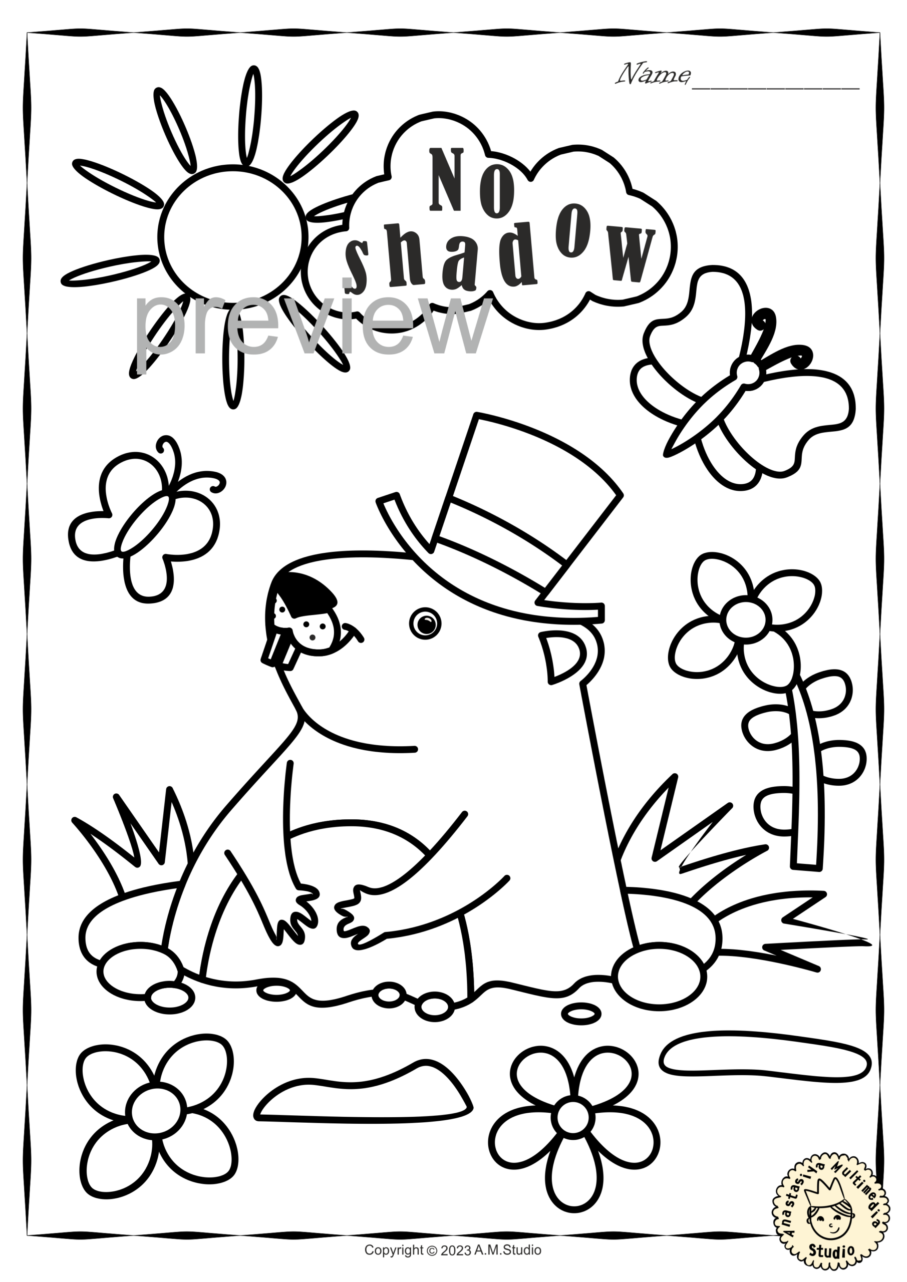 groundhog day coloring pages groundhog day coloring pages