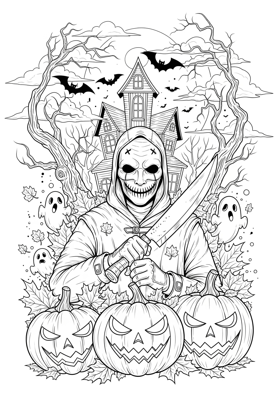 scary halloween coloring pages