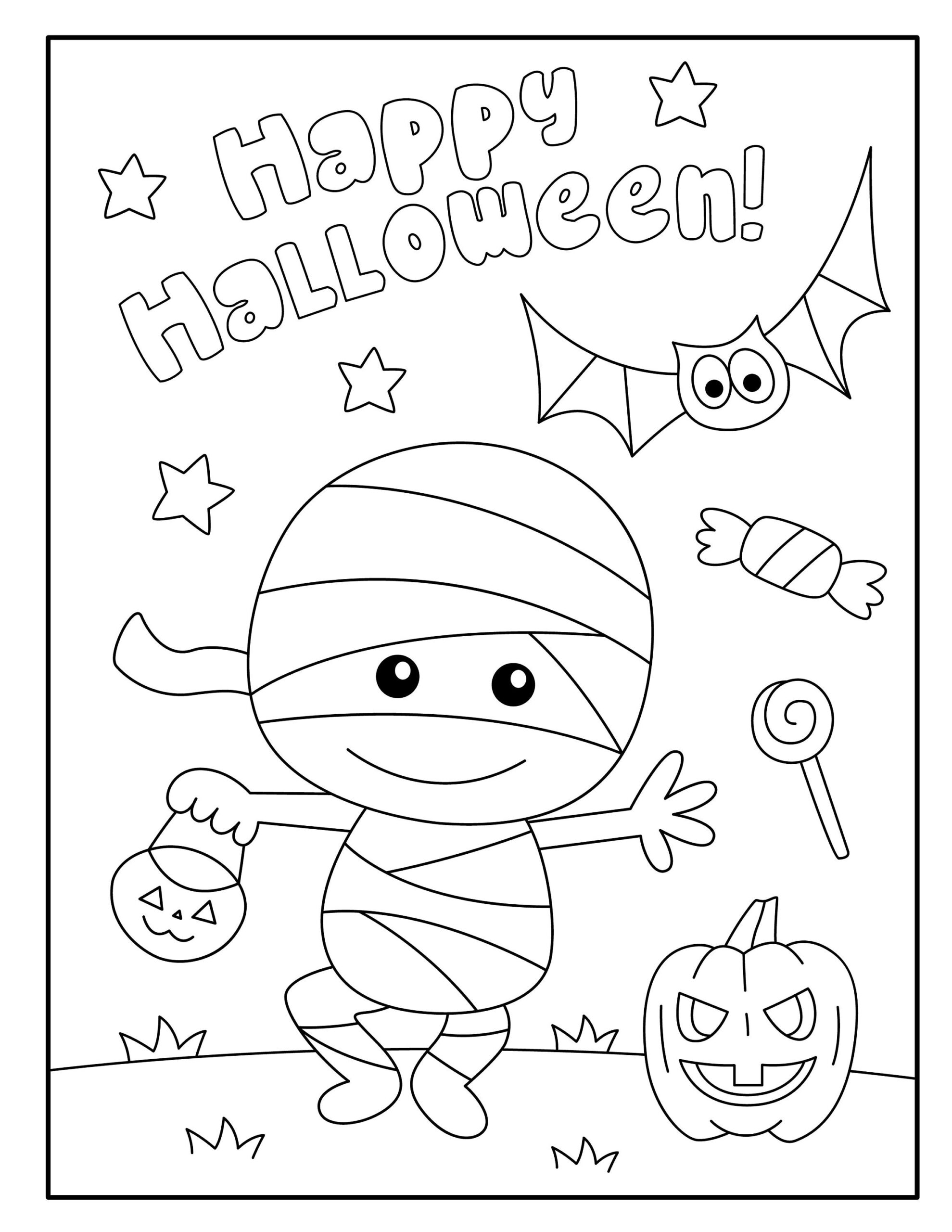 Happy Halloween Coloring Page For Kids Cute Mummy Bat Pumpkin Digital Download EPS Vector And JPG File Toddler Fun Activity Etsy Happy Halloween Coloring Page For Kids Cute Mummy Bat Pumpkin Digital Download EPS Vector And JPG File Toddler Fun Activity Etsy