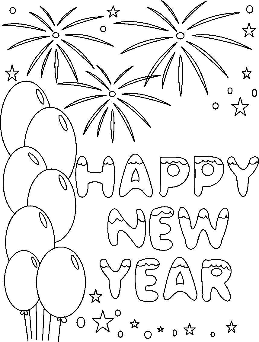 new year coloring pages