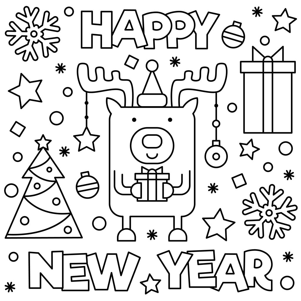 new years coloring sheets