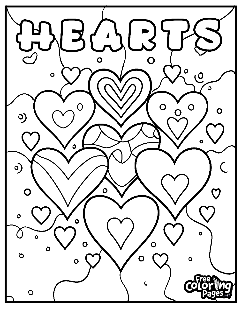coloring sheets of hearts