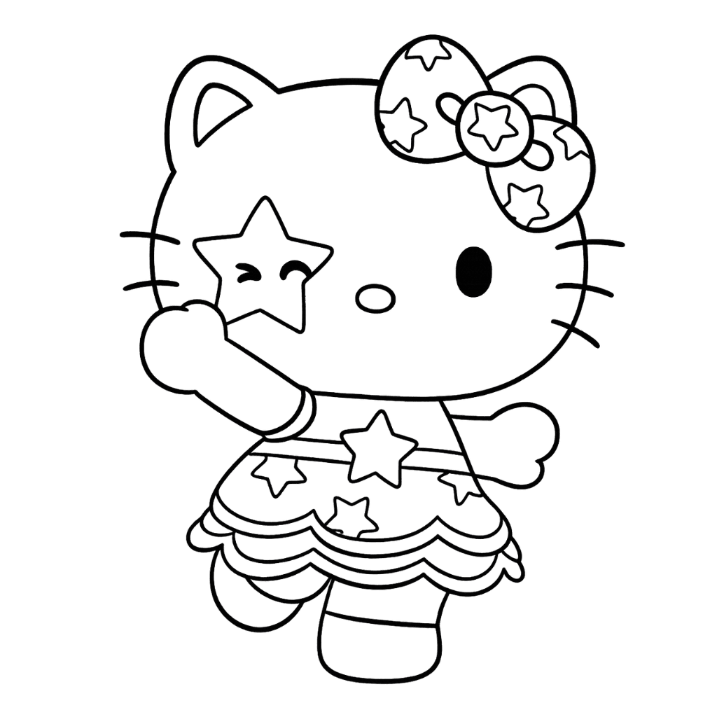 free coloring hello kitty
