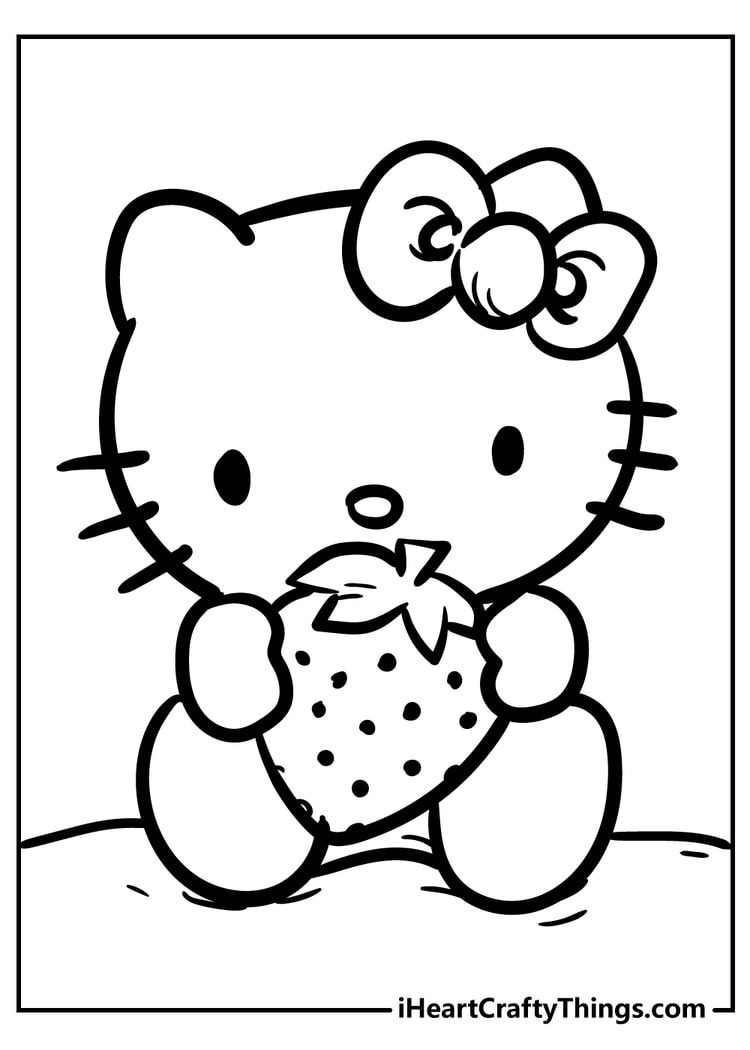 printable coloring pages hello kitty