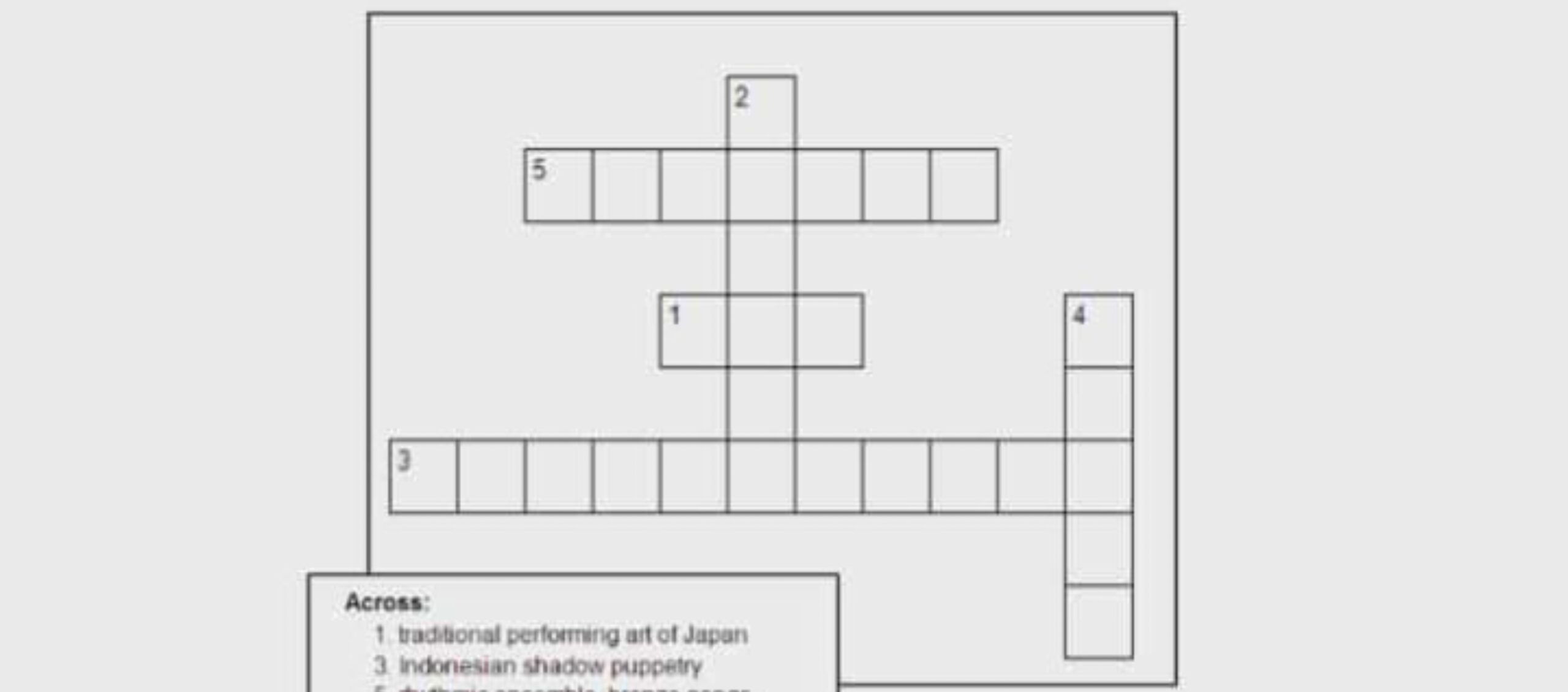 japanese drama crossword clue