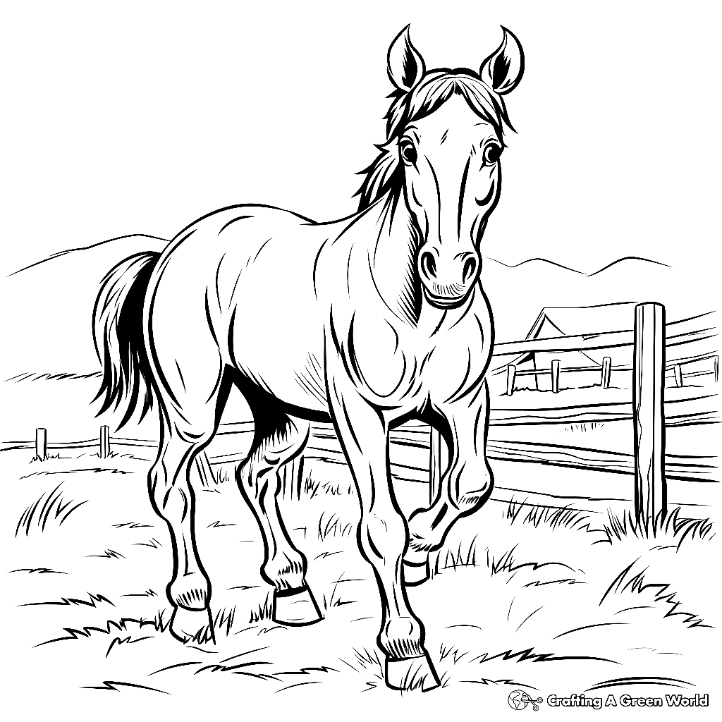 Horse Farm Coloring Pages Free Printable Horse Farm Coloring Pages Free Printable