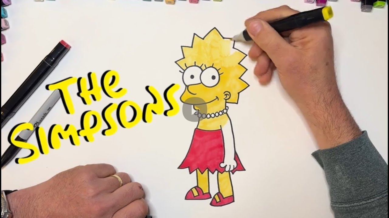 How To Draw Lisa Simpson From The Simpsons YouTube