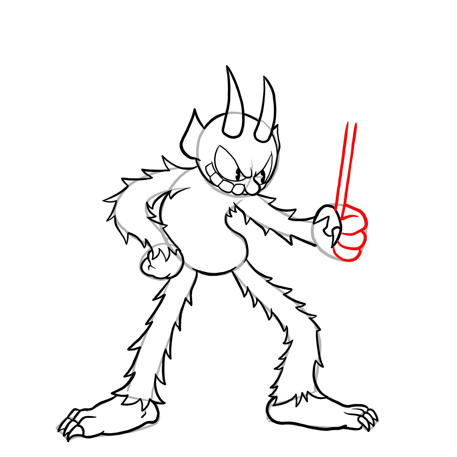 How To Draw The Devil FNF Indie Cross Sketchok Easy Drawing Guides