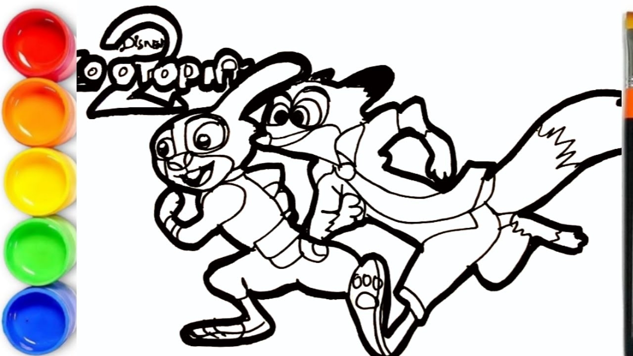 How To Draw Zootopia Coloring Zootopia Disney Zootopia YouTube