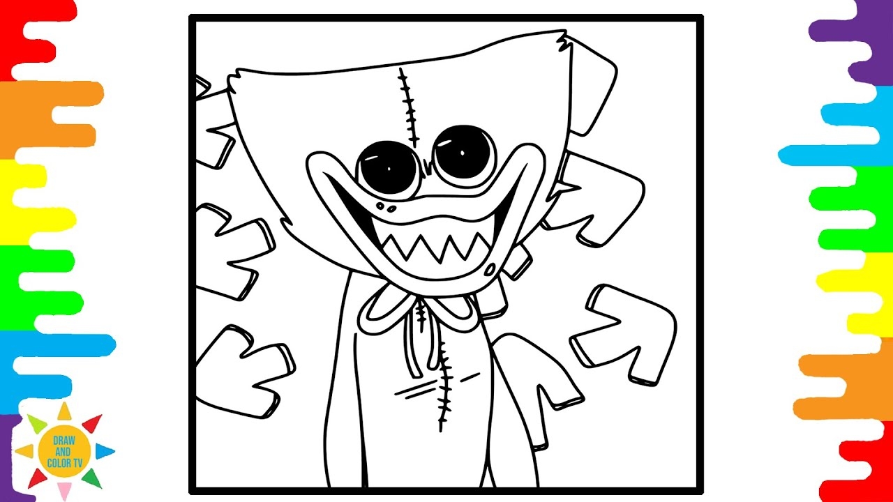 huggy wuggy coloring page huggy wuggy coloring page