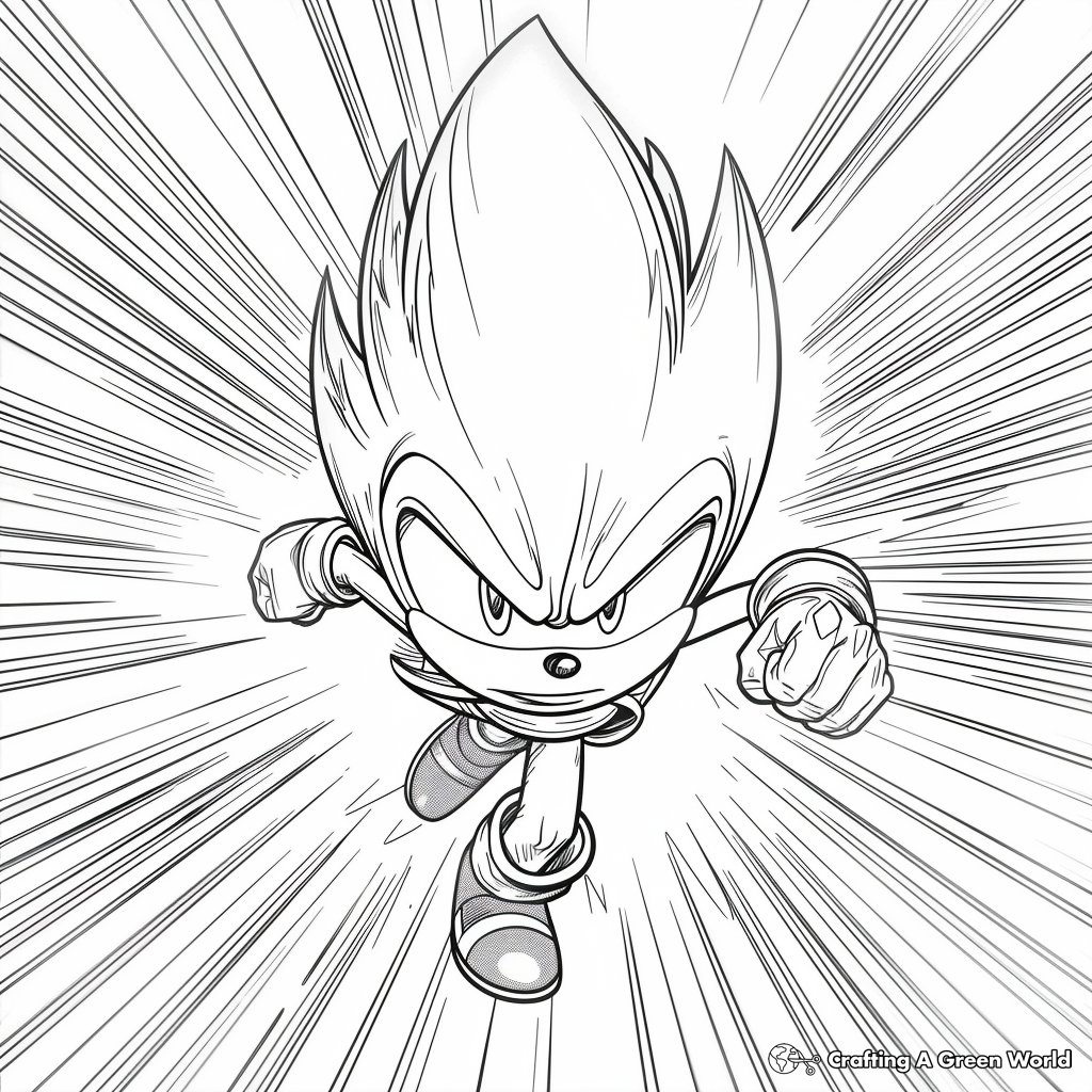 super sonic coloring page