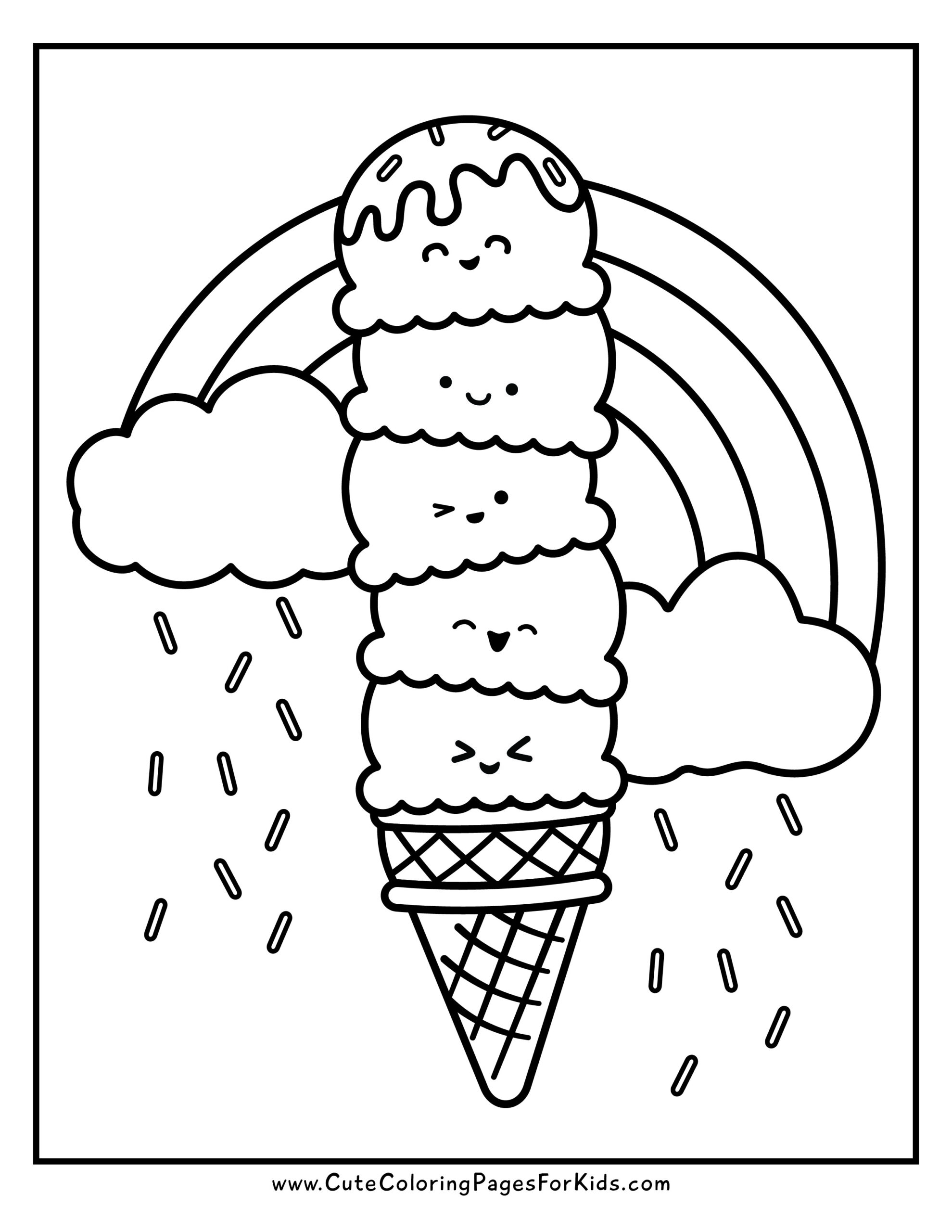 coloring pages for ice cream