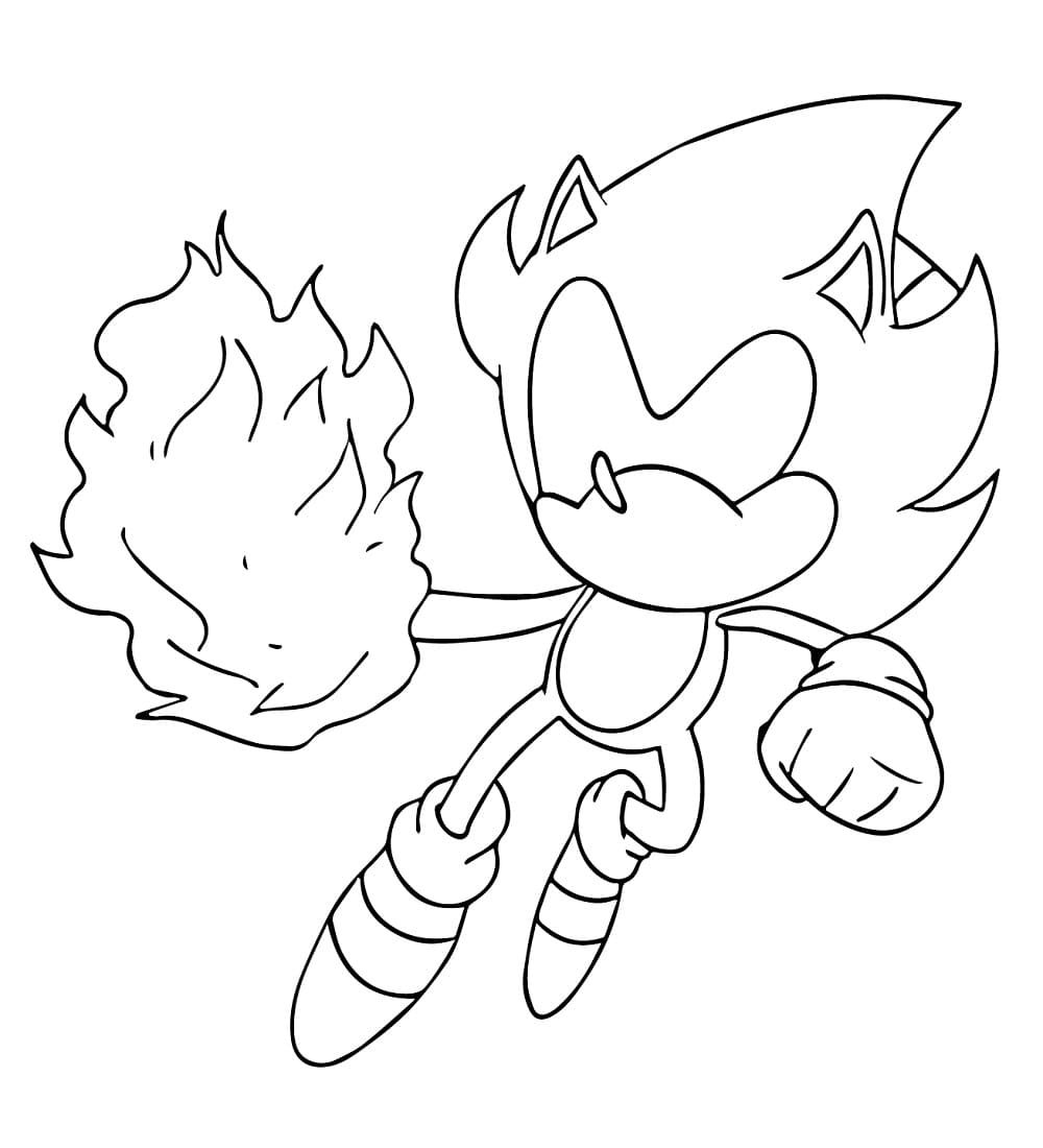 dark sonic coloring pages