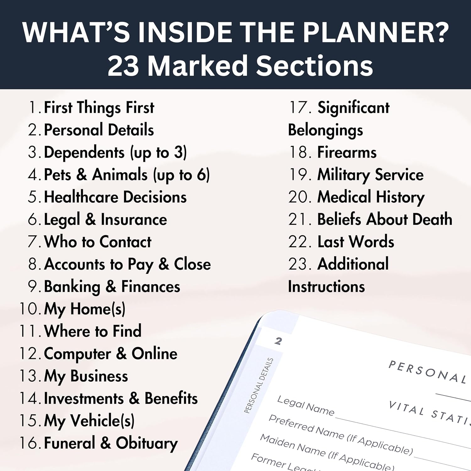 Important Document Organizer End Of Life Planner For Seniors Guided Estate Planning Organizer For Next Of Kin Large What To Do When I m Gone Book And To Share With Financial Planner