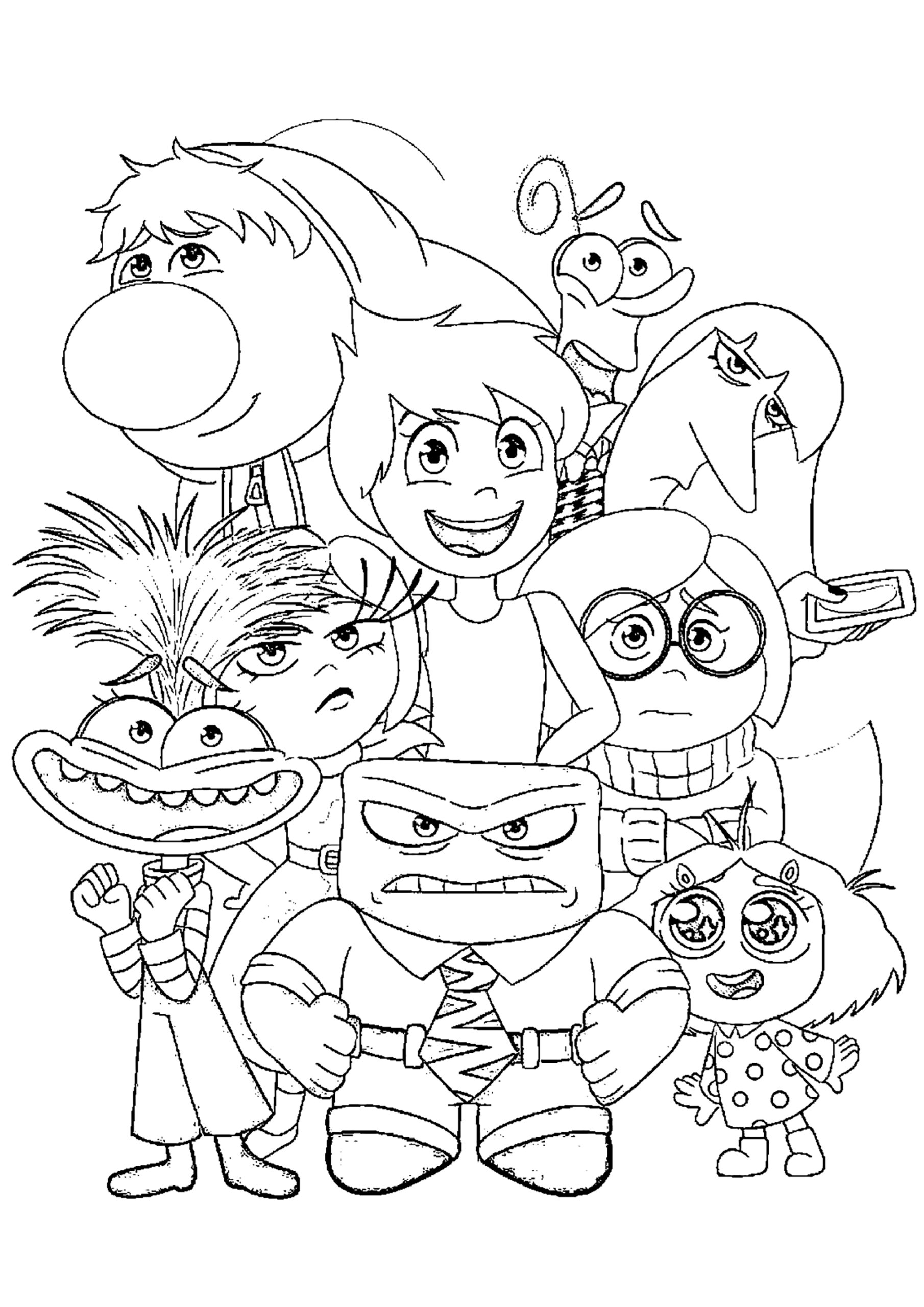 Inside Out Characters Inside Out Coloring Pages