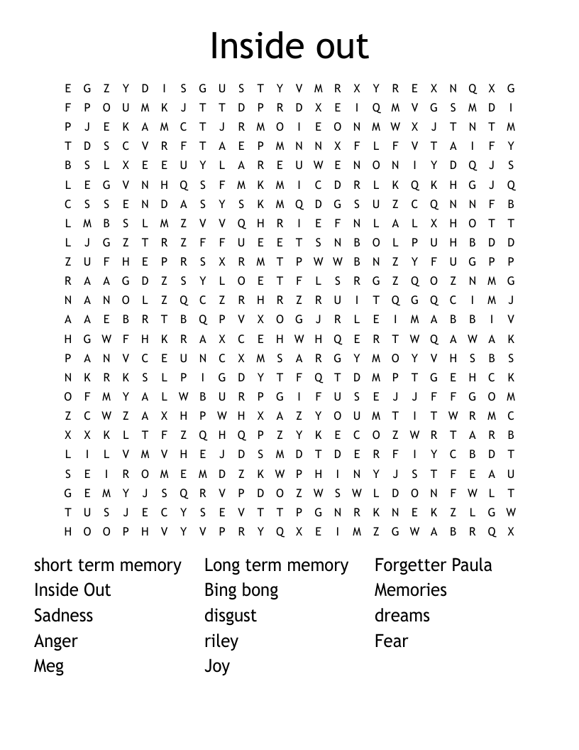 Inside Out Word Search WordMint Inside Out Word Search WordMint