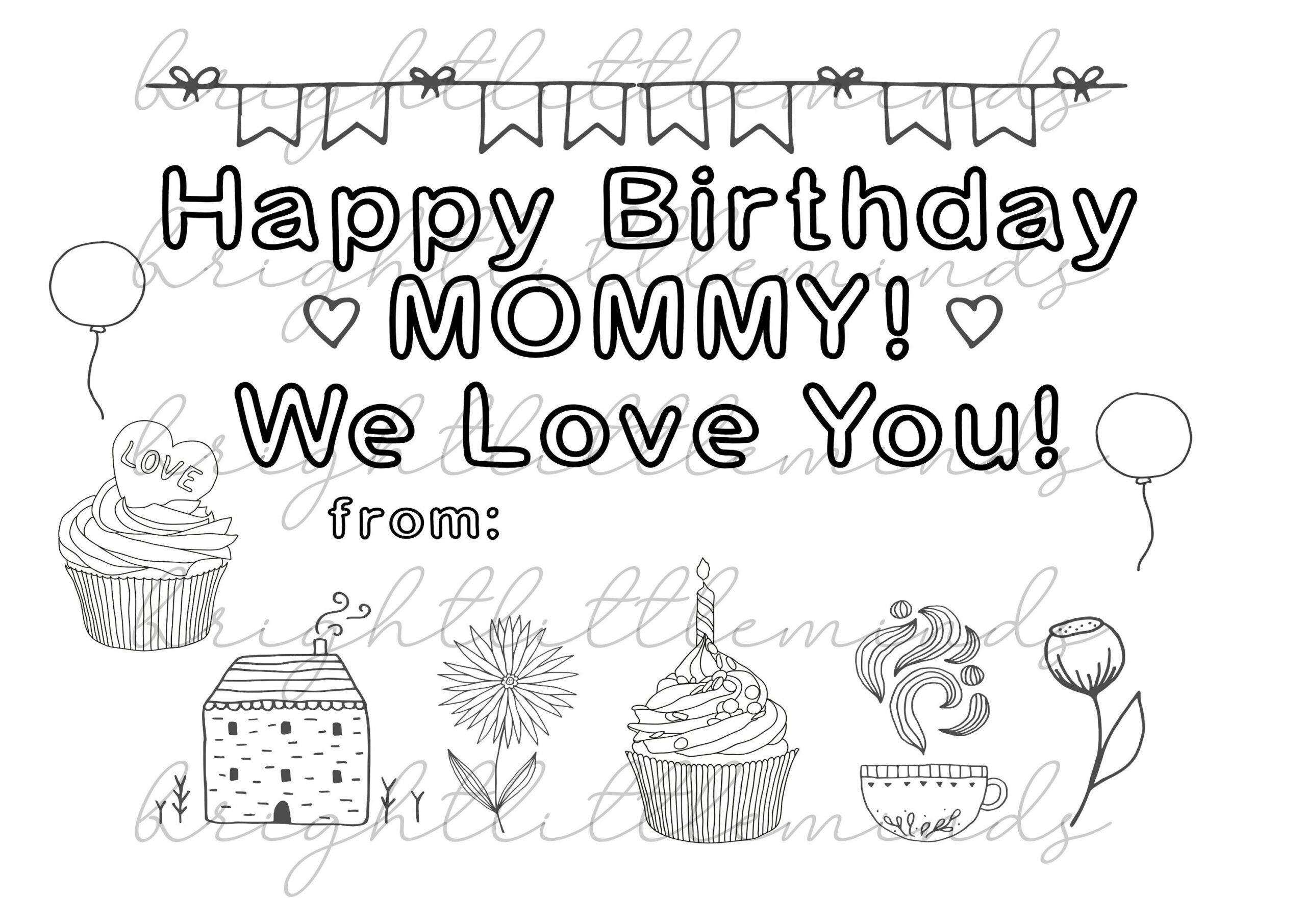 Instant Download Printable Happy Birthday Mommy DIY Kids Activity Coloring Gift For Mom Fun Card Made By Kids Letter A4 PDF Etsy Instant Download Printable Happy Birthday Mommy DIY Kids Activity Coloring Gift For Mom Fun Card Made By Kids Letter A4 PDF Etsy