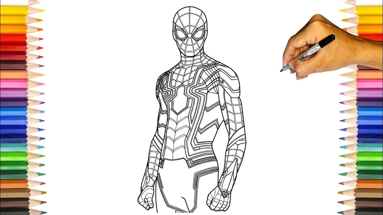 iron spider coloring pages