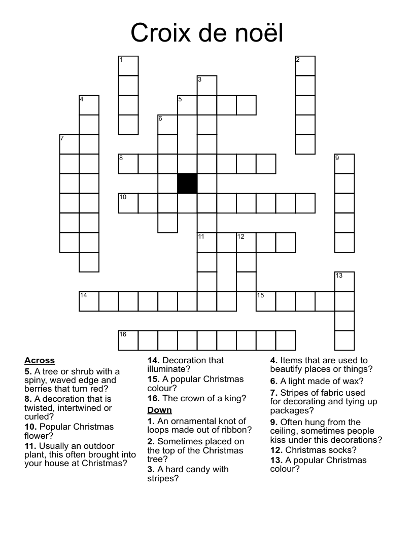It s Christmas Crossword WordMint It s Christmas Crossword WordMint