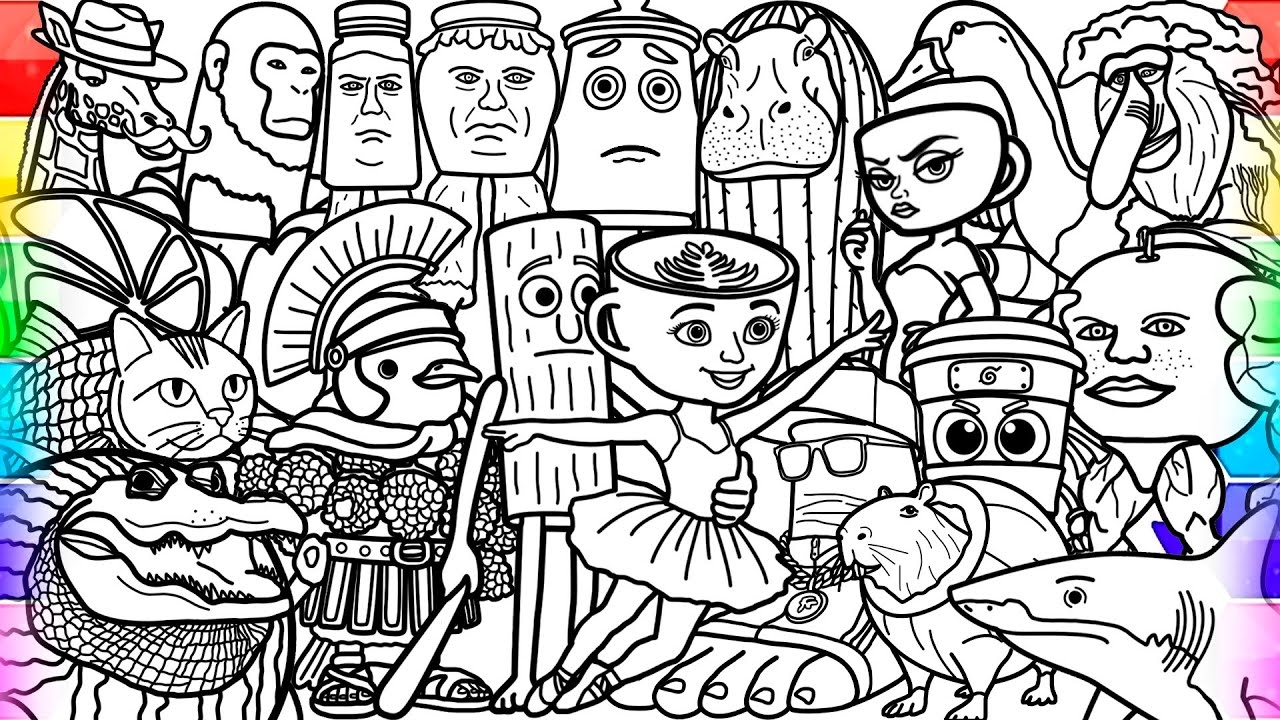 ITALIAN BRAINROT New Big Coloring Pages How To Color Top 20 Most Popular Italian Brainrot Memes YouTube