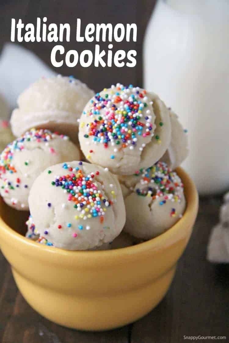Italian Lemon Cookies with Sprinkles Snappy Gourmet