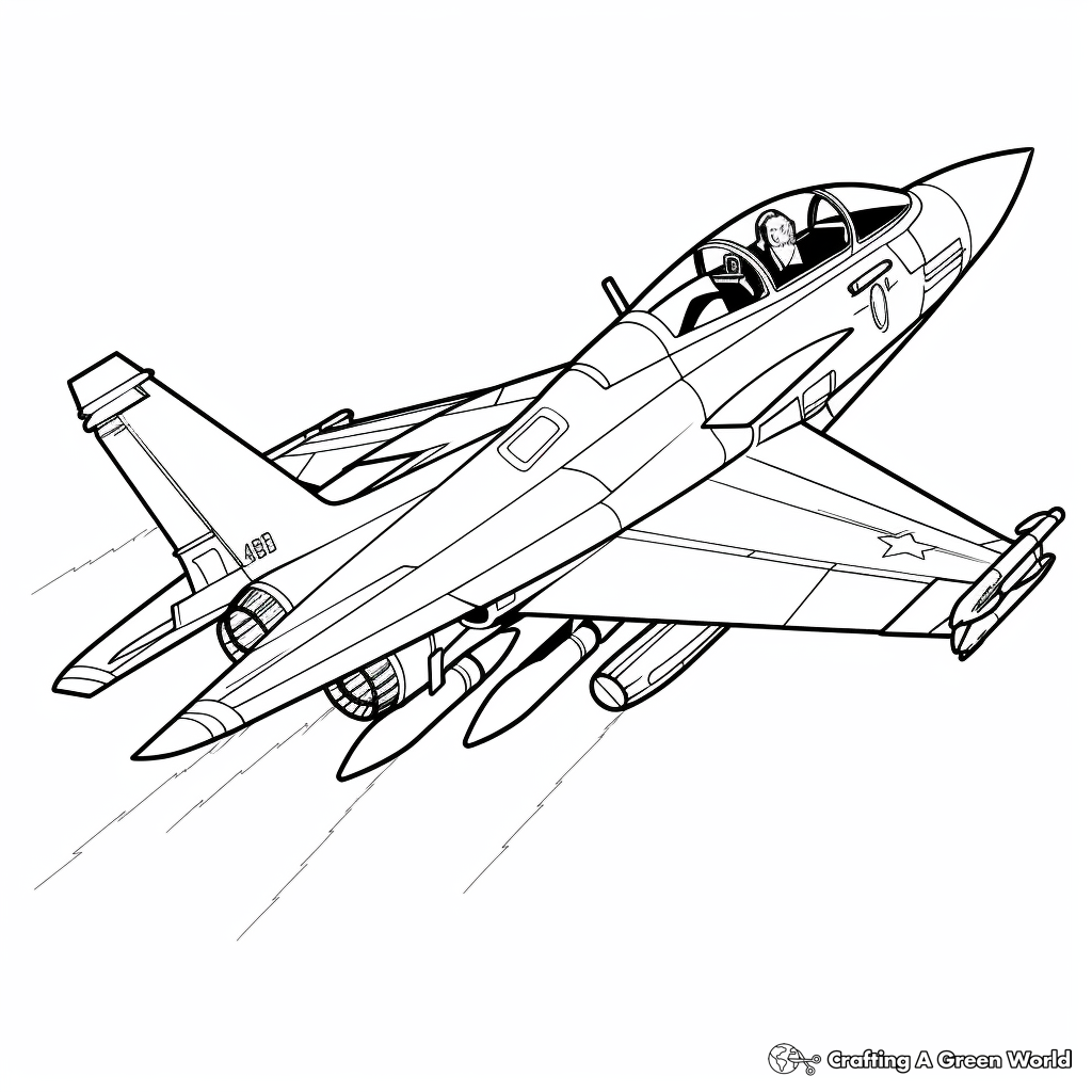 Jet Coloring Pages Free Printable 