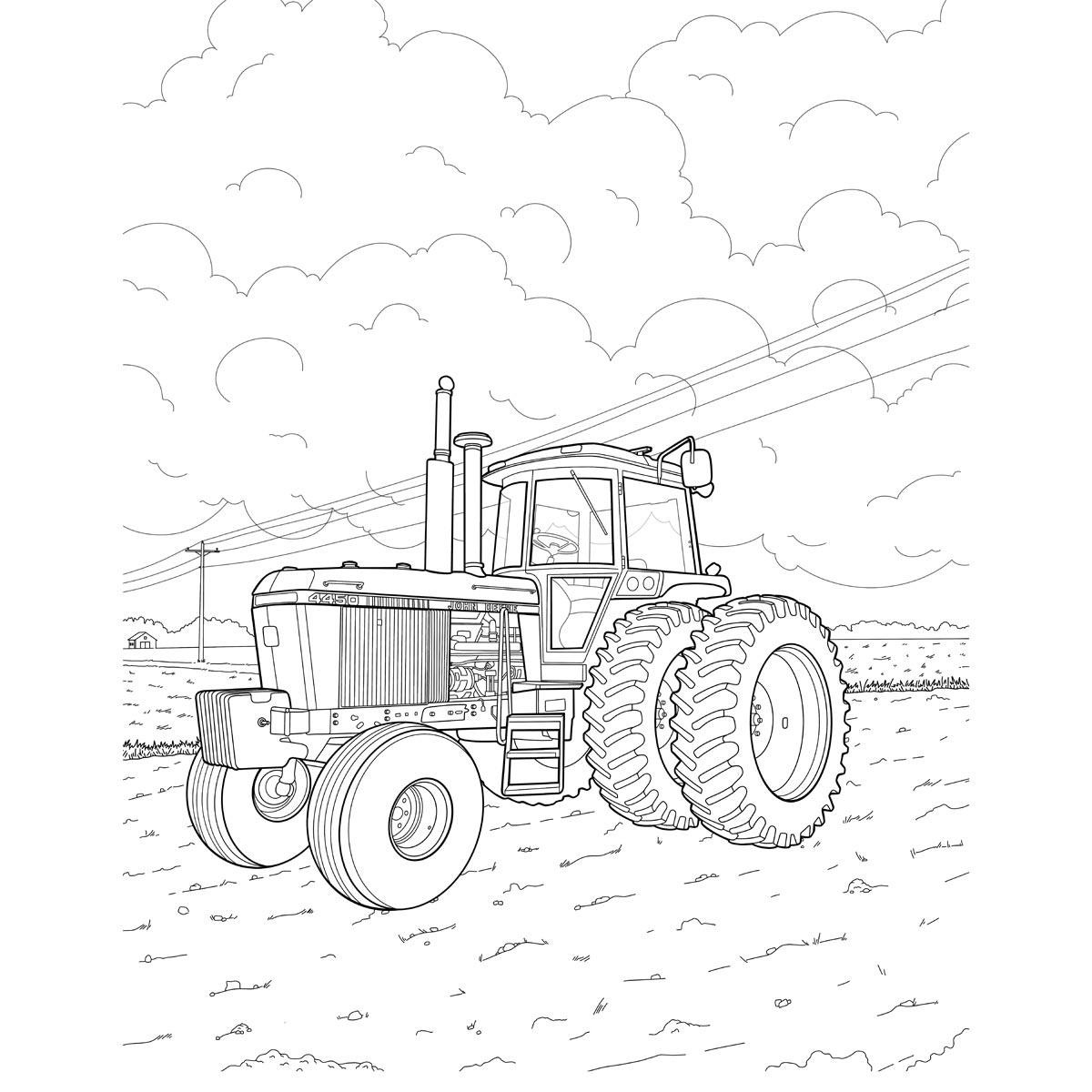 John Deere Coloring Book 36 Detailed Classic And Modern Tractors 9781642340990 EBay