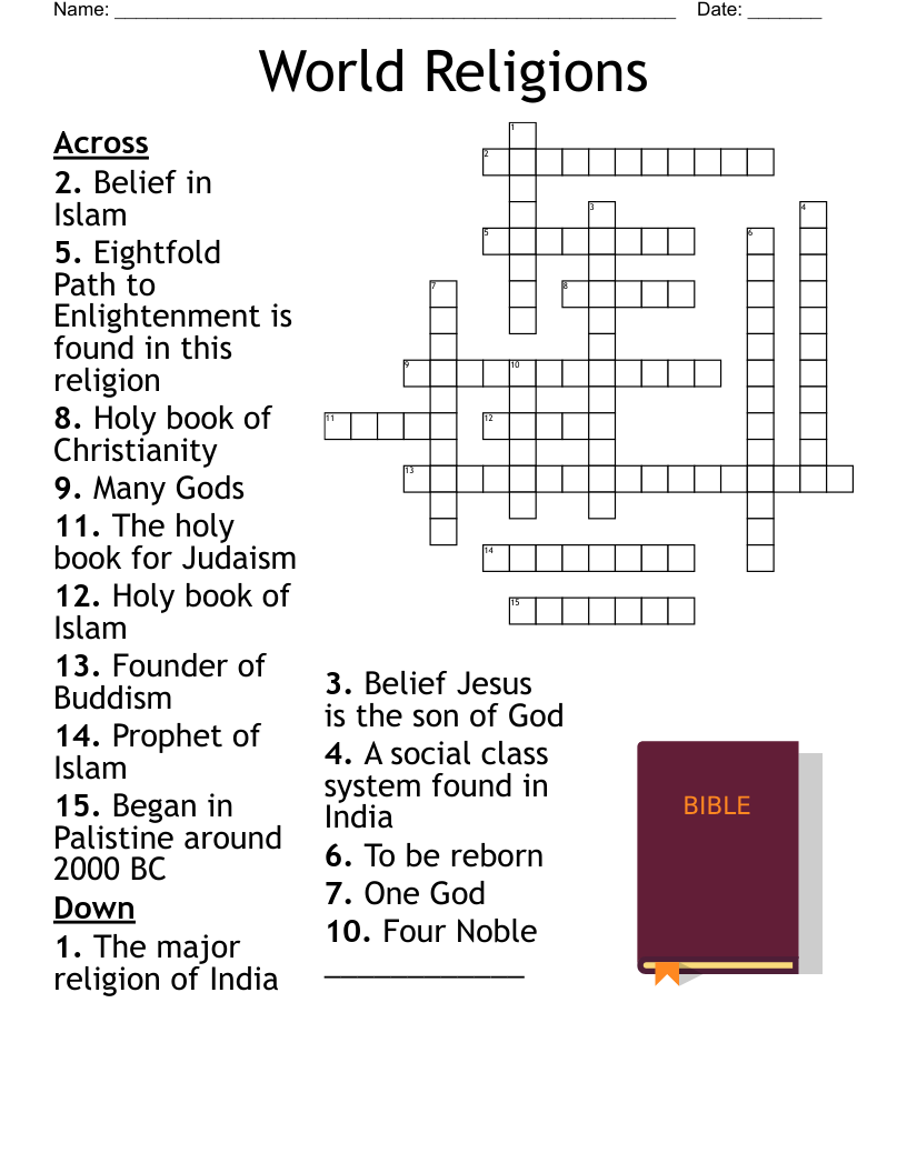 Judaism Crossword WordMint