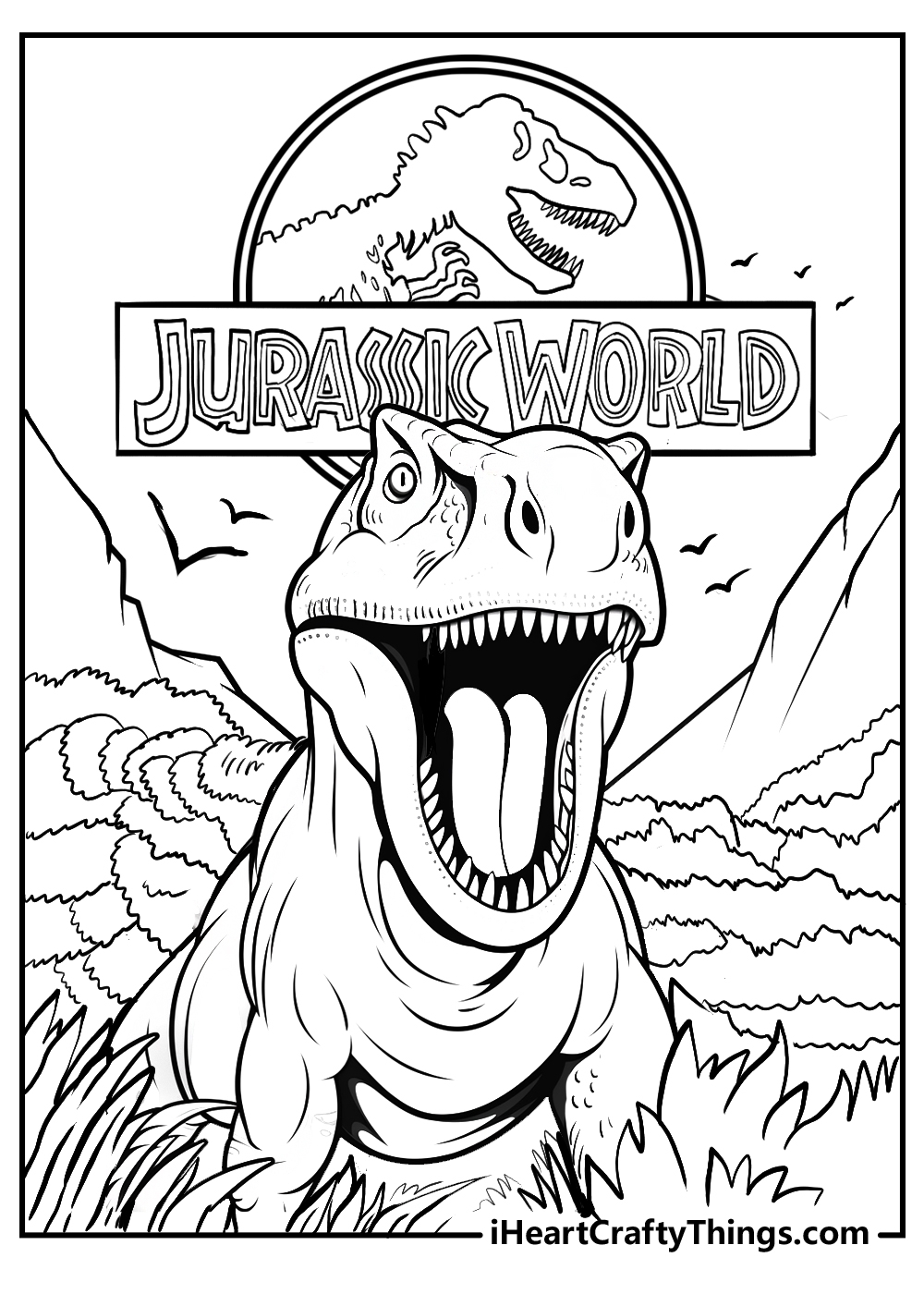 jurassic park coloring pages