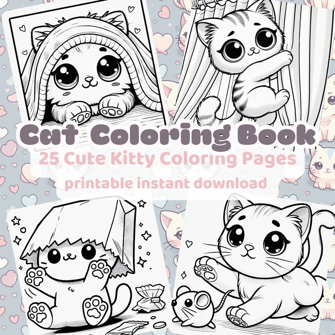 cute cat coloring sheets