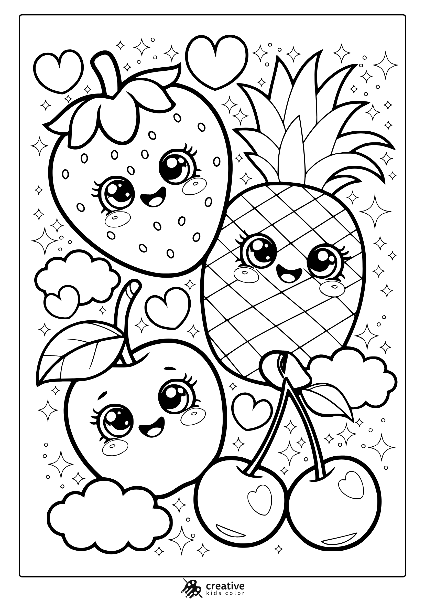 Kawaii Coloring Pages Free Printable PDFs 