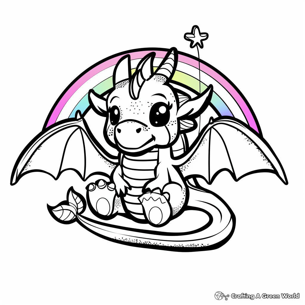 Kawaii Cute Dragon Coloring Pages Free Printable 