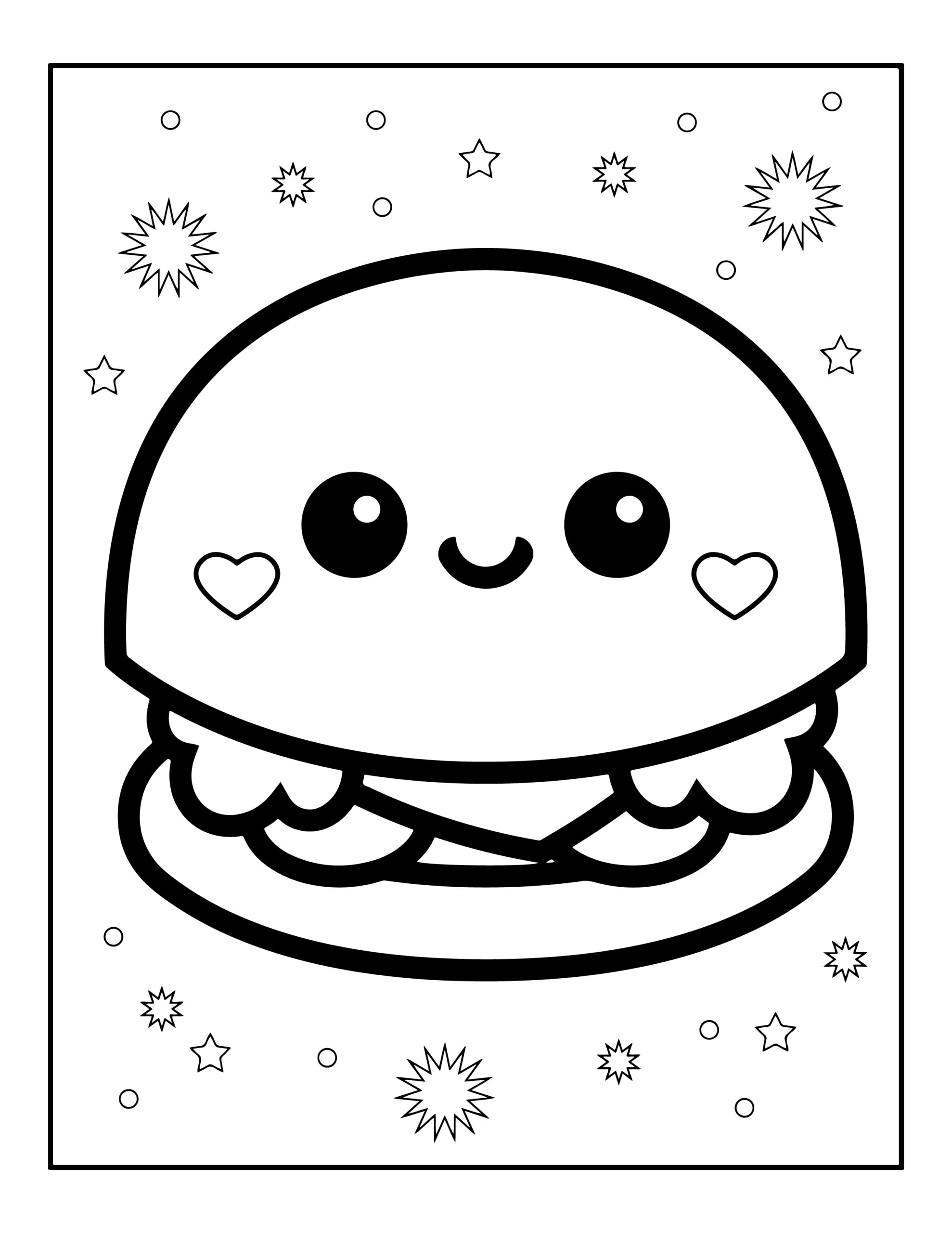 Kawaii Food Coloring Book Adorable And Fun For Kids And Adults Tiny Digits