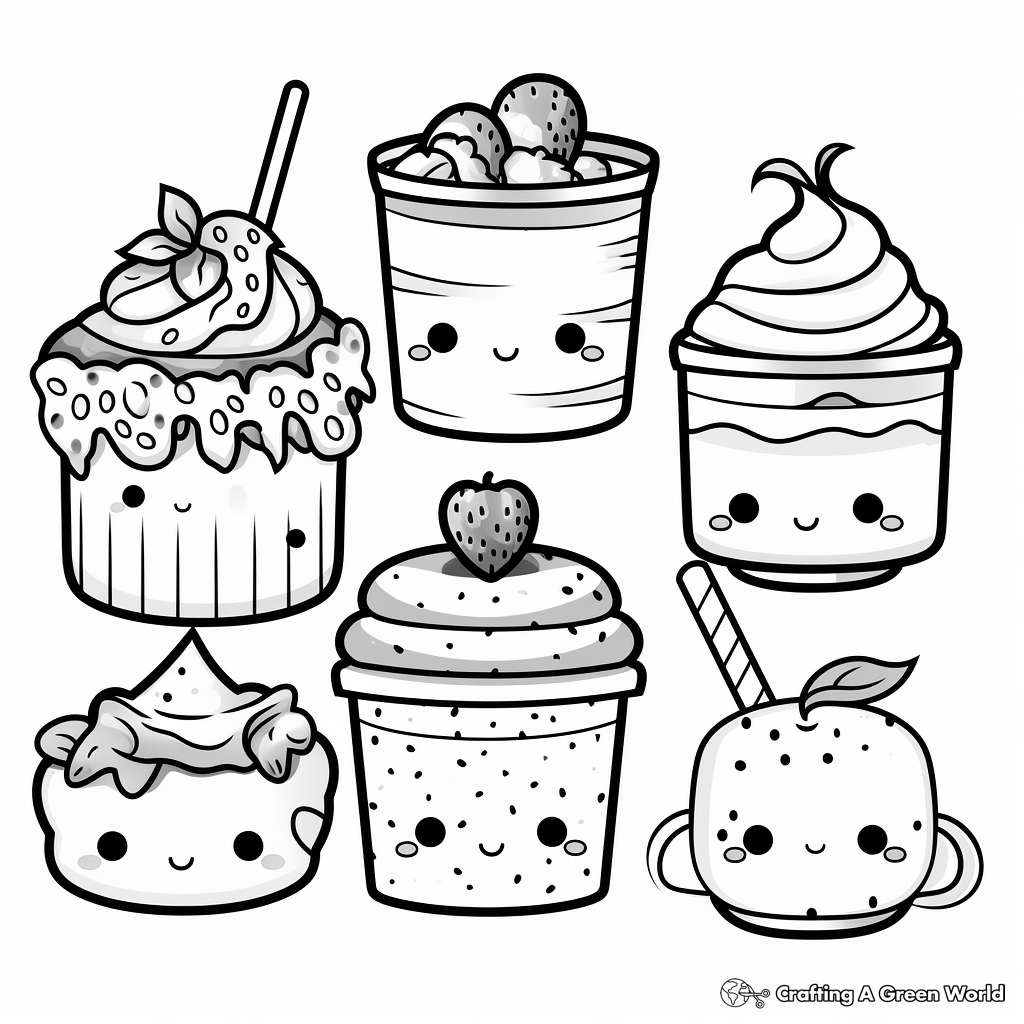 cute food coloring pages