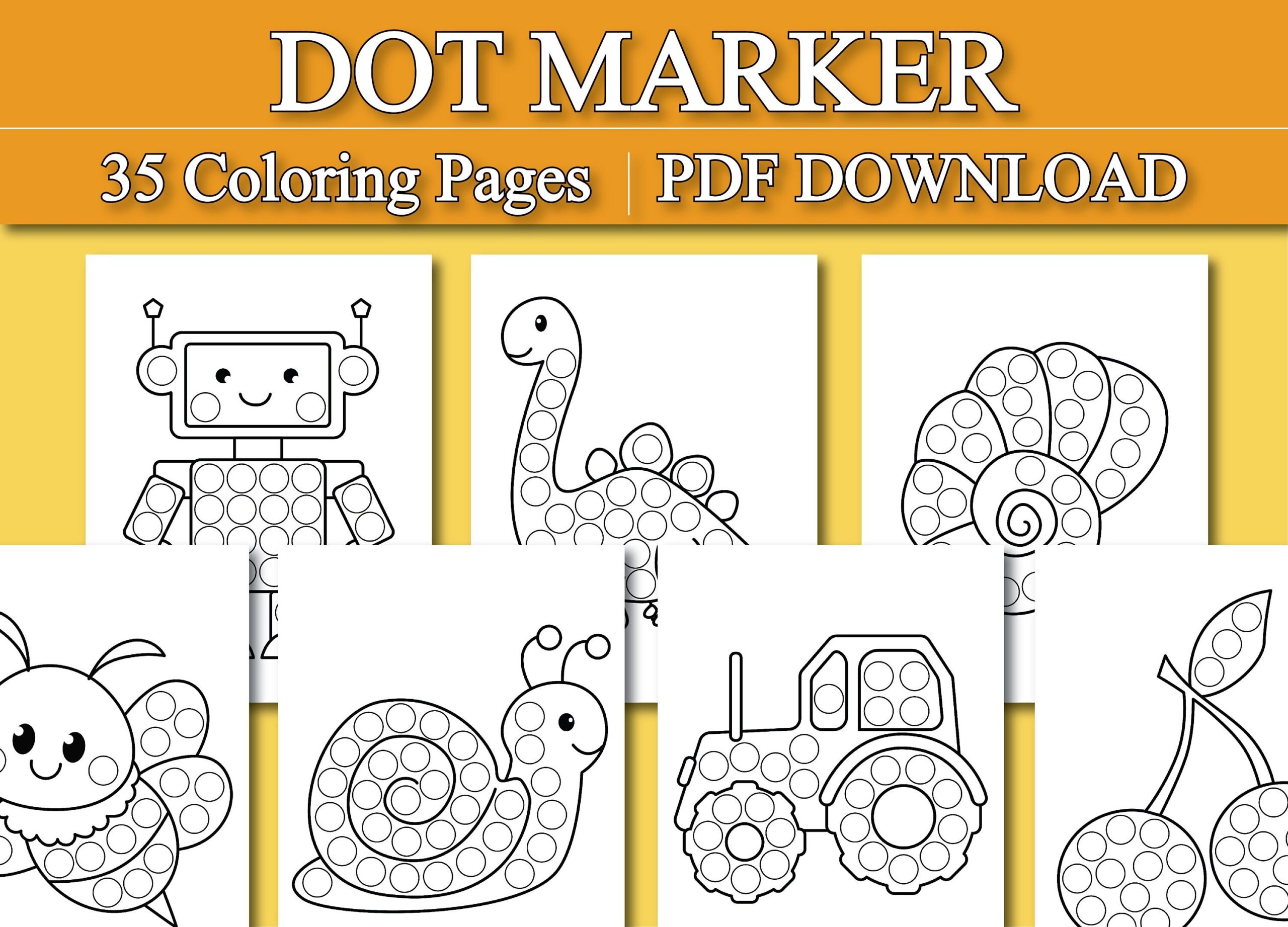 dot marker coloring pages