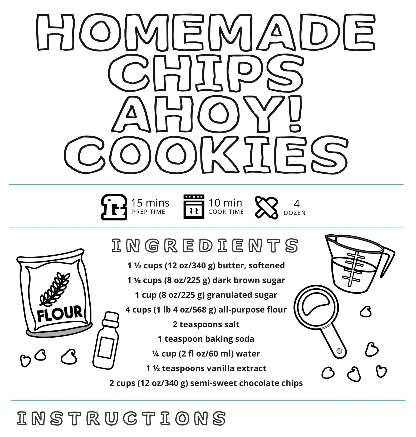 Kids Printable Recipe Coloring Pages Gemma s Bigger Bolder Baking