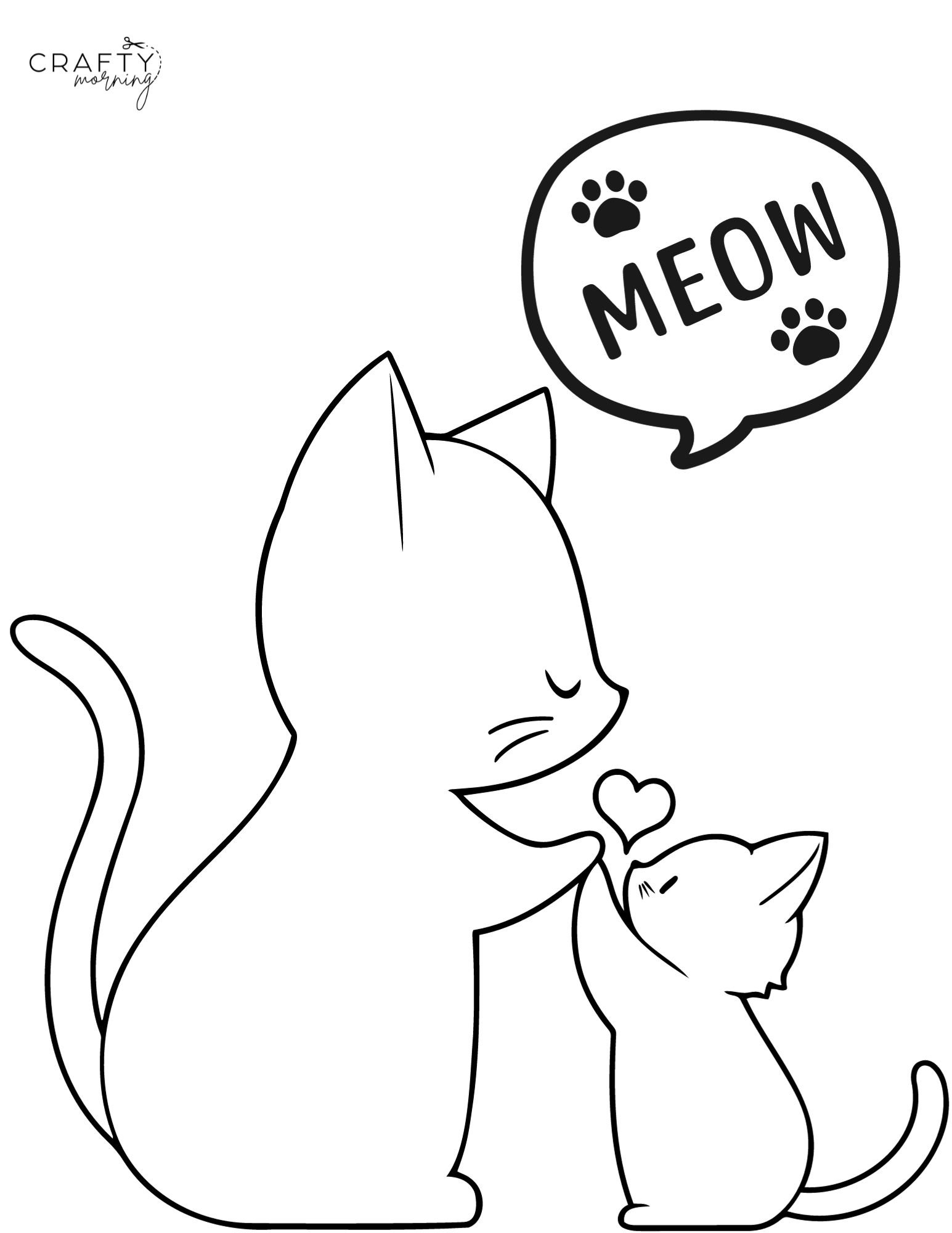 adorable kitten coloring pages
